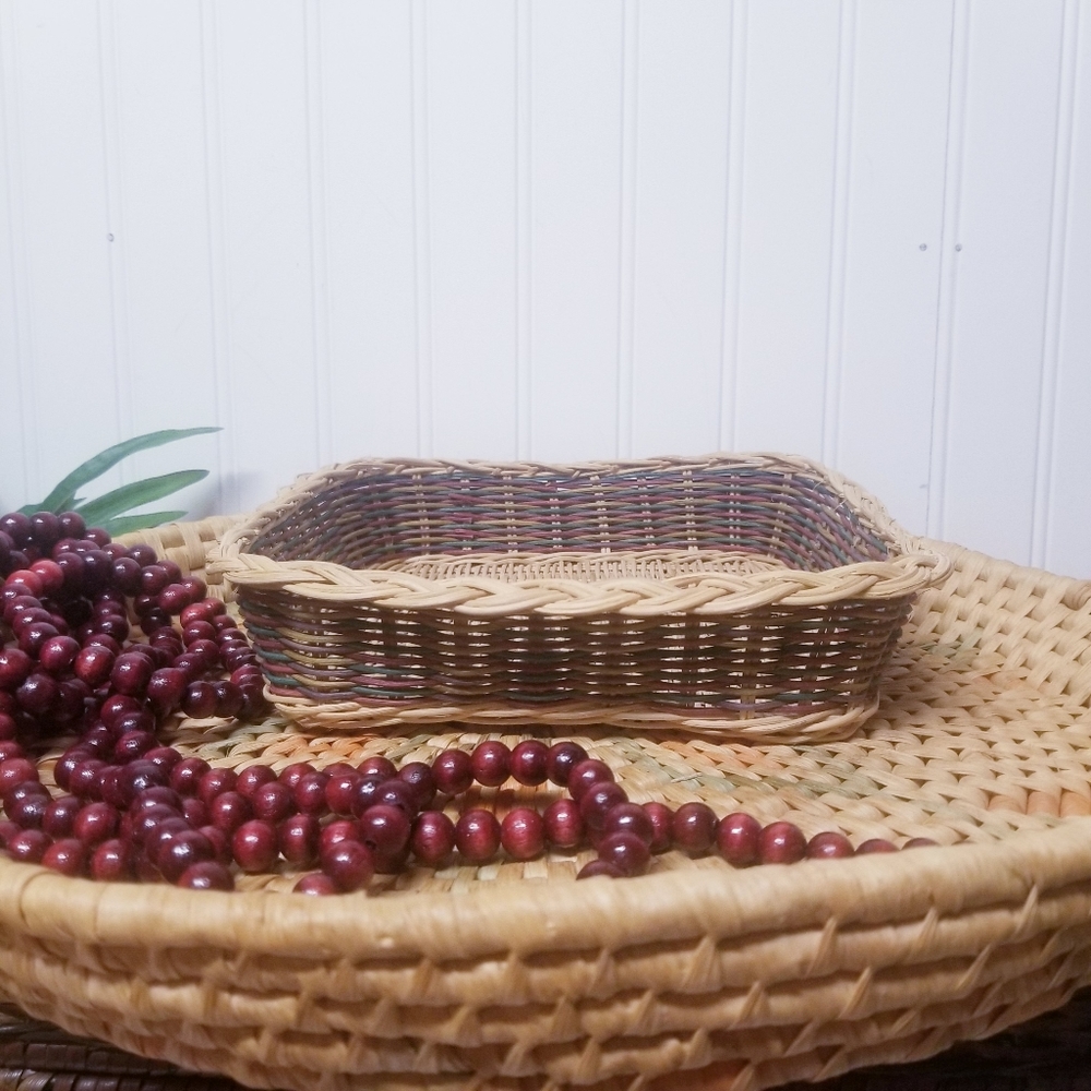 Small Square Rattan Wicker Basket